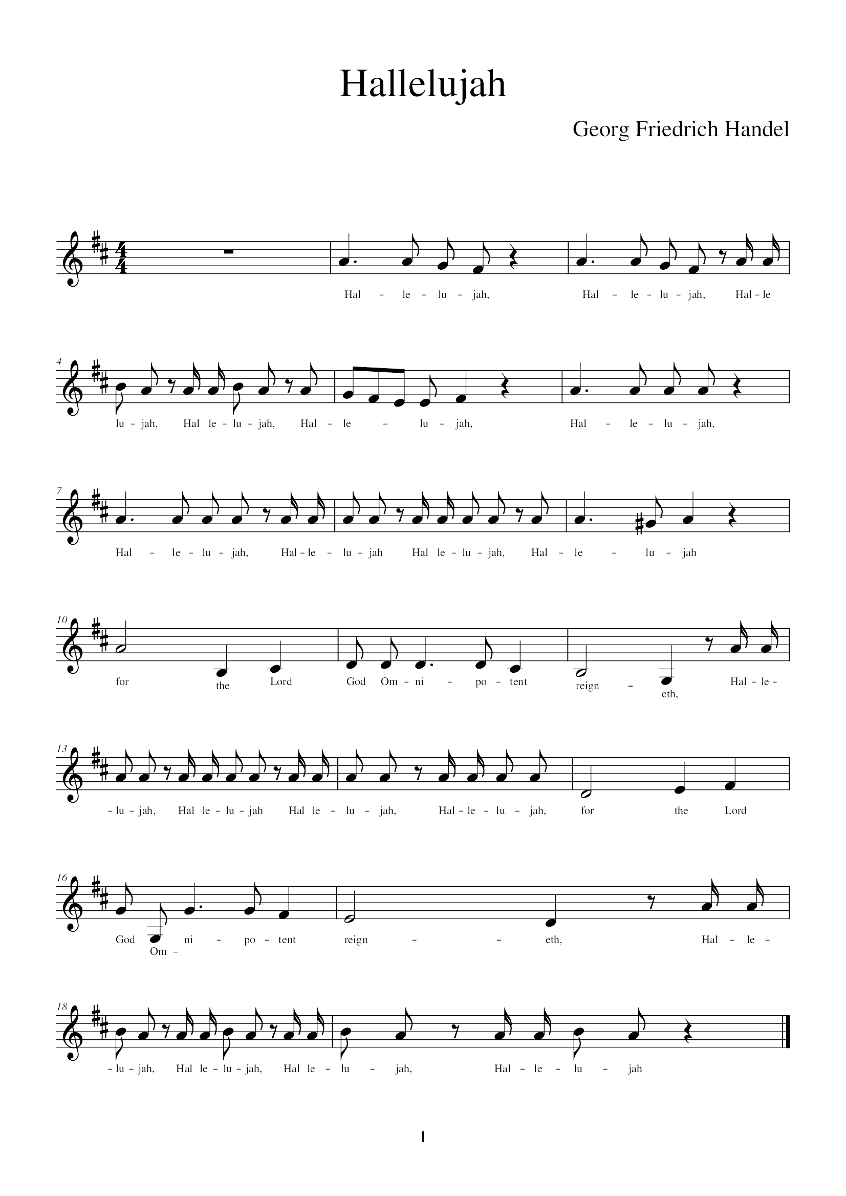 page 1 of song